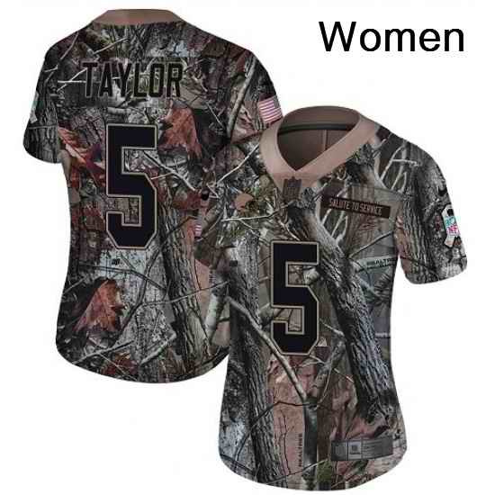 Womens Nike Cleveland Browns 5 Tyrod Taylor Limited Camo Rush Realtree NFL Jersey